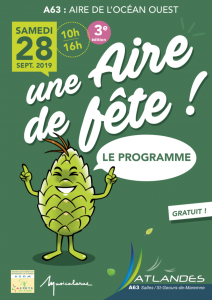 Une Aire de Fete sur l'A63 le 28 septembre 2019